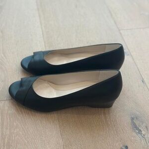 Cole Haan black leather the go to wedge